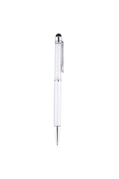 G Golden Case Stylus Pen Elegant GoldenCase, decorated with crystals, white