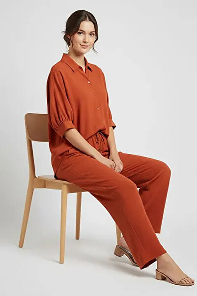 Muchmy 2 Pcs Women Co-ord Set Women Clothing Set Casual Girls Top Collar Shirt and Bottom Lady's Outfit