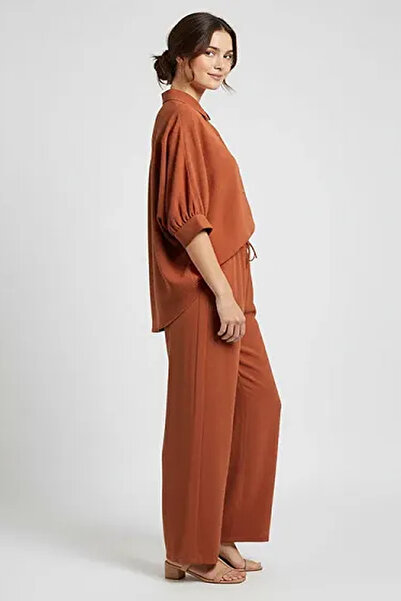 Muchmy 2 Pcs Women Co-ord Set Women Clothing Set Casual Girls Top Collar Shirt and Bottom Lady's Outfit