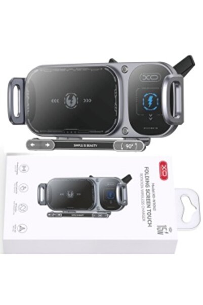 Xo WX 042 - Încărcător auto wireless 15W, încărcare Qi, cu baterie, negru