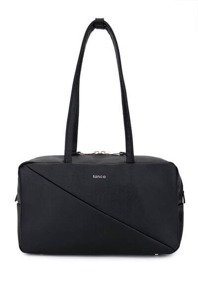 Tamer Tanca Kadın Suni Deri Siyah Kol Çantası