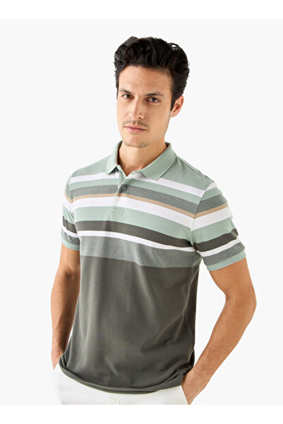 FAV Striped Polo T-shirt with Short Sleeves