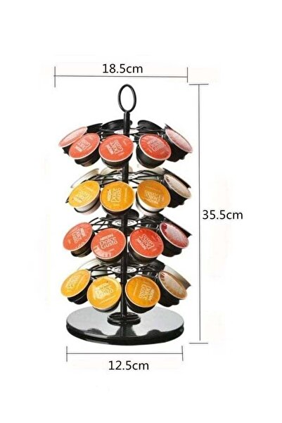 Generic 360-Degree 4-Layer Stainless Steel Rotating Standing Coffee Stand, Easy To Access, Can Store Up To 3