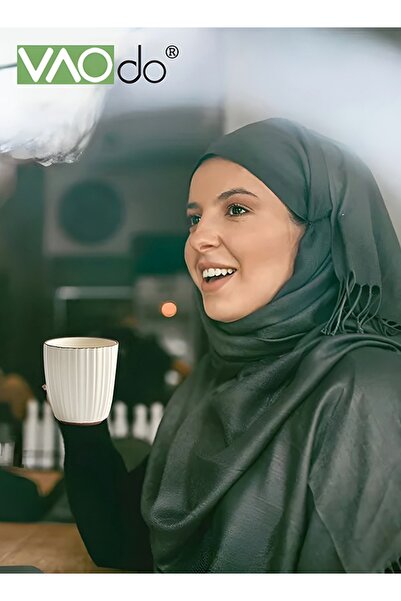 VAODO 2PCS Ceramic Coffee Mugs, 3D Petal Water Cups, Matte Glazed Dishwasher Safe, Teacups for Juice Milk