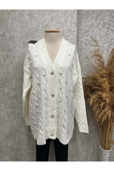 Turtaş 26K8220 HIRKA UZUN DÜĞMELİ VE ÖNÜ TAŞLI EKRU