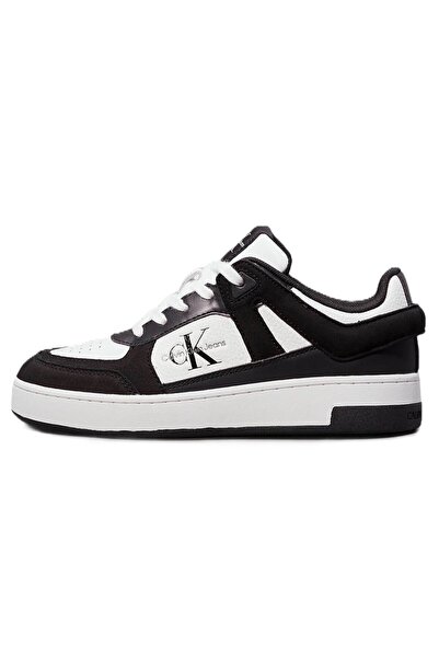 Calvin Klein Cupsole Low Leather Unisex Sneaker Genuine Leather Casual Sports Shoes Black White