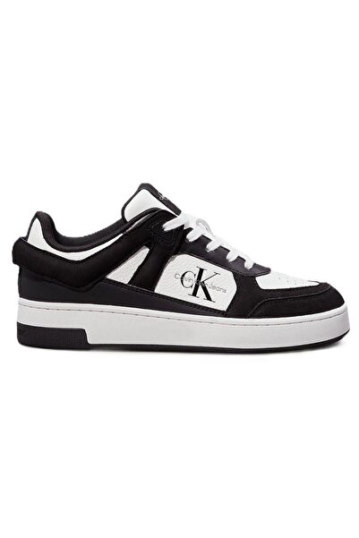 Calvin Klein Cupsole Low Leather Unisex Sneaker Genuine Leather Casual Sports Shoes Black White