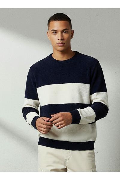 Lee Cooper سترة لي كوبر المخططة للرجال بقصّة عادية