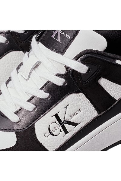 Calvin Klein Cupsole Low Leather Unisex Sneaker Genuine Leather Casual Sports Shoes Black White