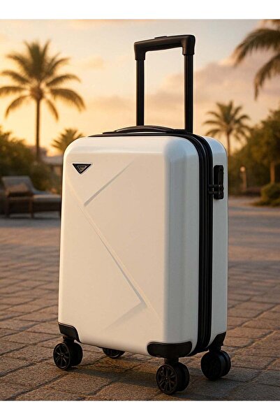 HOMEVEO Reinforced fiber suitcase with 360° rotating wheels – sturdy construction with a stylish design and ideal storage capacity, large size.