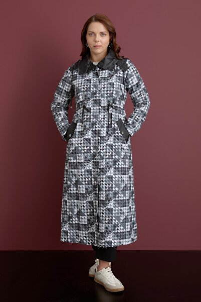 FATMA DANIŞMAN Goose Feet Patterned Trench