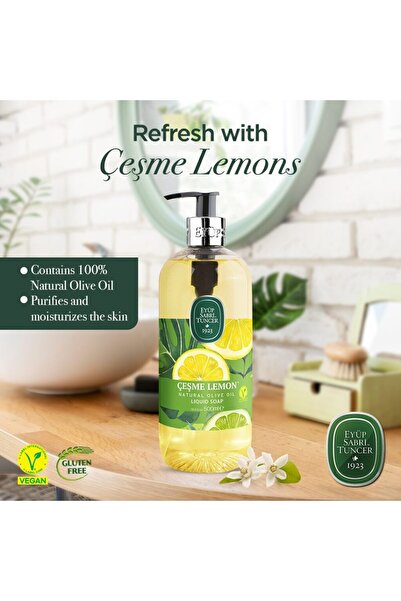 Eyüp Sabri Tuncer صابون سائل | برائحة الليمون الاخضر شيشمي ممزوج بزيت الزيتون...