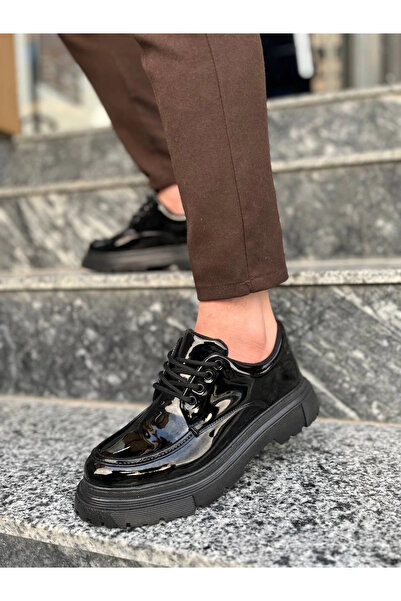 bzrv Kb-x6 kuback coal patent leather men's daily shoes