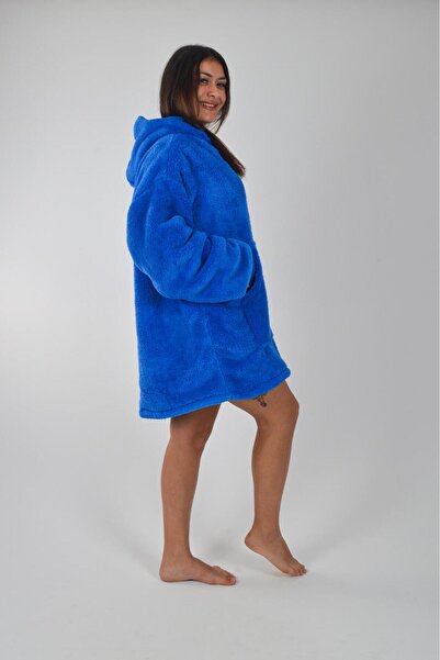 Uçkan home Welsoft Hooded Wearable Tv Blanket Unisex Plush Oversized Poncho Dressing Gown