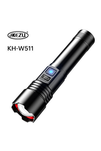 OEM Flashlight with warm light, battery included, 4 lighting modes, range 450m