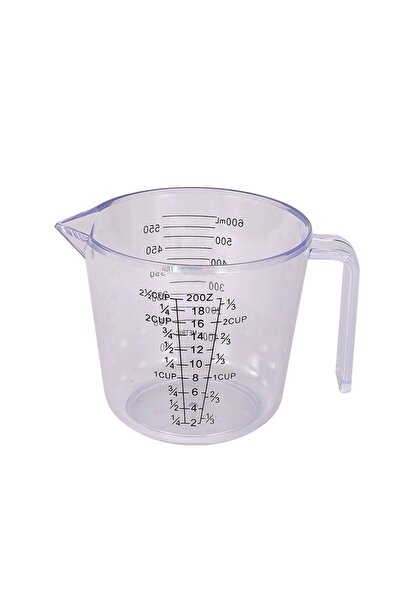 Choice1 Transparent-600ML 150/300/600/1000ml Measuring Cup with Scale Handle Plastic Tip Mouth Jug Cup Trans