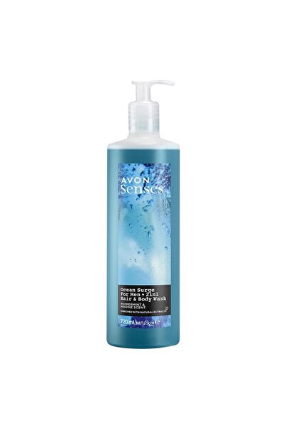 AVON 2 în 1 Gel de duș pentru păr și corp Ocean Surge, 720ml