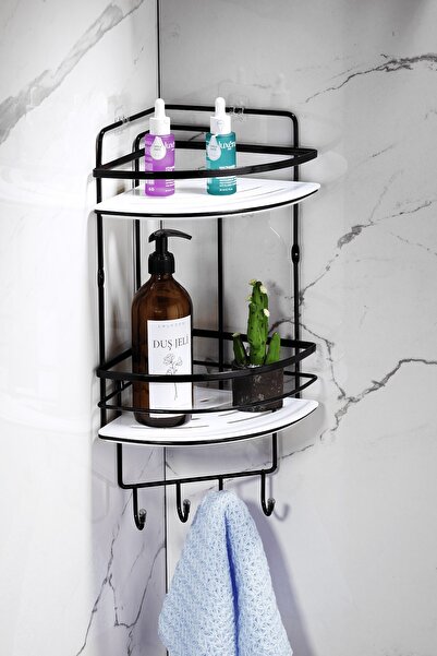 Sas Haus Αυτοκόλλητη θήκη σαμπουάν LK-02 SBSK με ρυθμιζόμενο κρύσταλλο, ρυθμιζόμενο ράφι μπάνιου