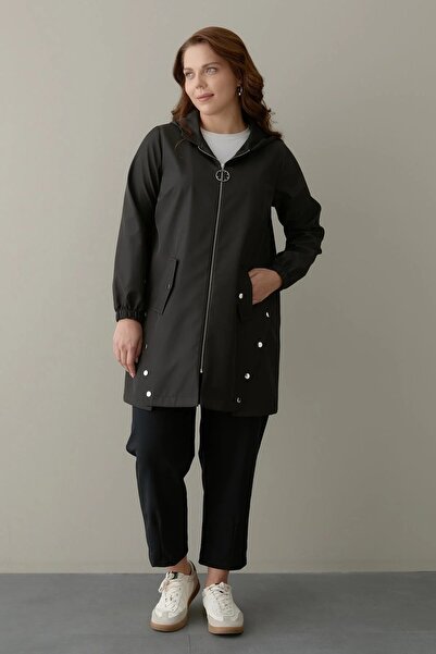 FATMA DANIŞMAN Bondit Fabric Short Trench