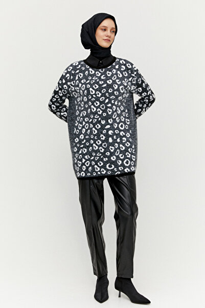 Setrms Leopar Detaylı Triko Tunik
