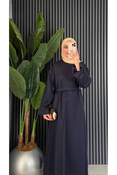 Molly Nelly Women's Skuba Lace-Up Front Lace-Up Detailed Long Dress