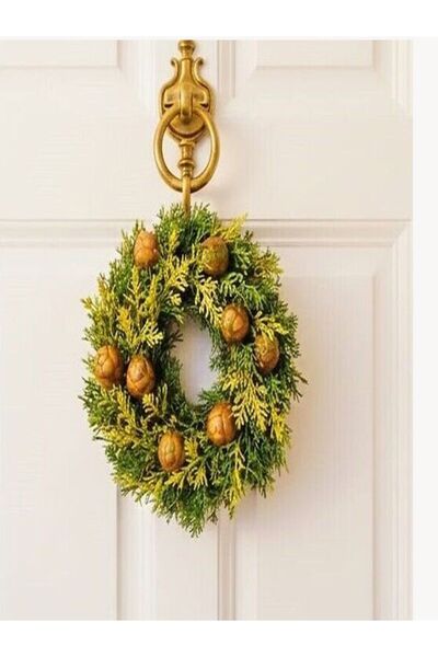 Er Loom Doğal kapı Çelenk 14 cm