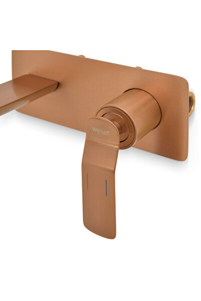 Maison Mex Baterie lavoar incastratã, MOONI, L.21.5 H.9 cm, auriu periat by Maison Mex