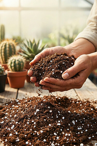Badem10 (5 LİTRE) Organik Cocopeat Perlitli Pomza Karışımlı Genel Bitki Kullanıma Uygun Bitki Toprağı Toprak