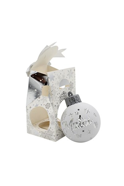 Gift Design Christmas globe, with LED, silver color, name "Matei"