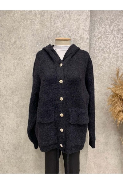 Turtaş 26K8696 HIRKA KAPÜŞONLU VE CEPLİ ALTI BAĞCIKLI SİYAH