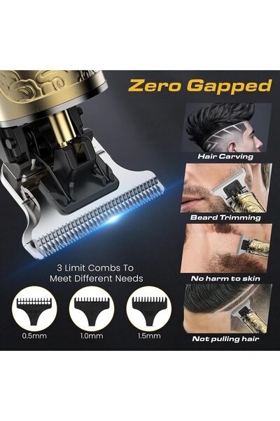 LA' PRECIOUS Cordless Zero Gapped Hair Trimmer & Beard Clippers - Gold