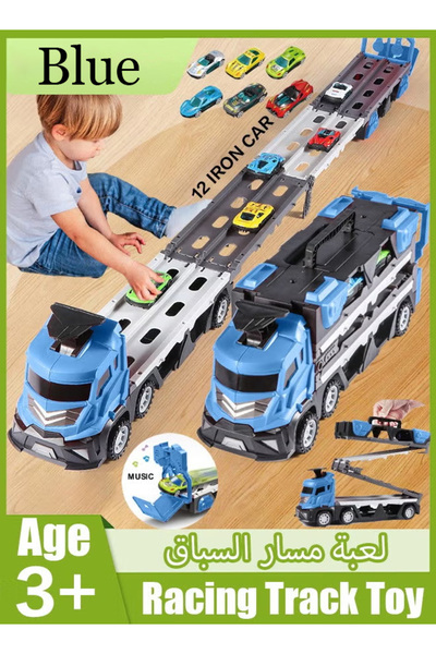 Generic ألعاب للأولاد من عمر 3 إلى 6 سنوات، لعبة شاحنة نقل معدنية موسيقية، مس...