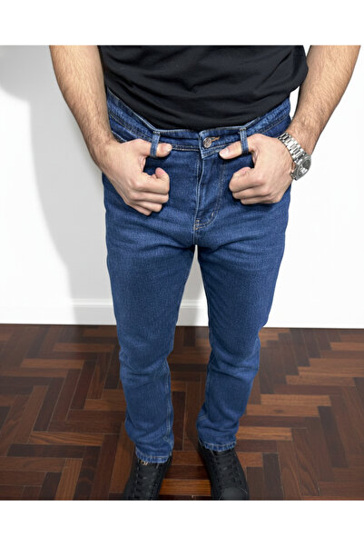 MYRAB DENİM Men's Light Blue Regular Fit Stretch Fabric Stretch Jeans