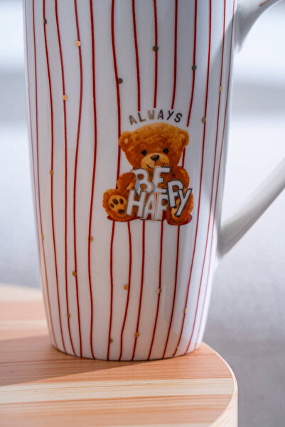 ACAR Bear Porcelain Mug Red - 500 ml