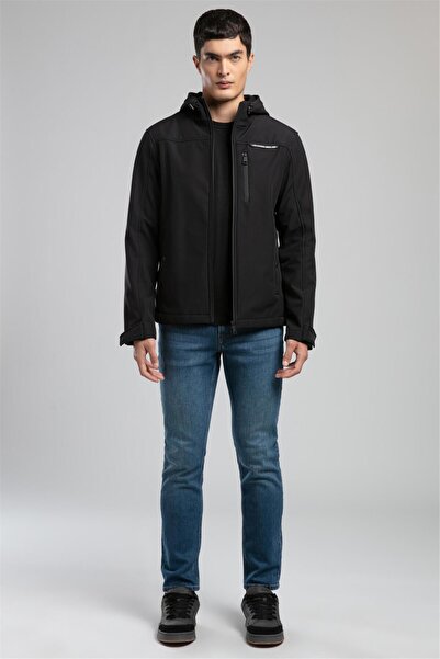 Lee Cooper New neron men's Hooded black coat