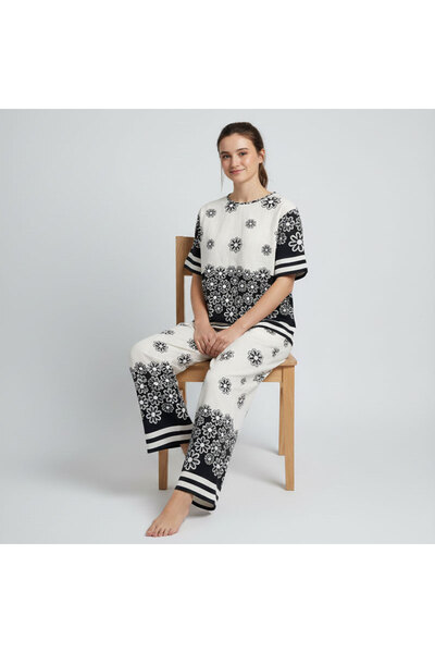 Muchmy 2 Piece Women Clothing Set Girls Co-ord Set Ladies Clothing Set Women's Floral Set