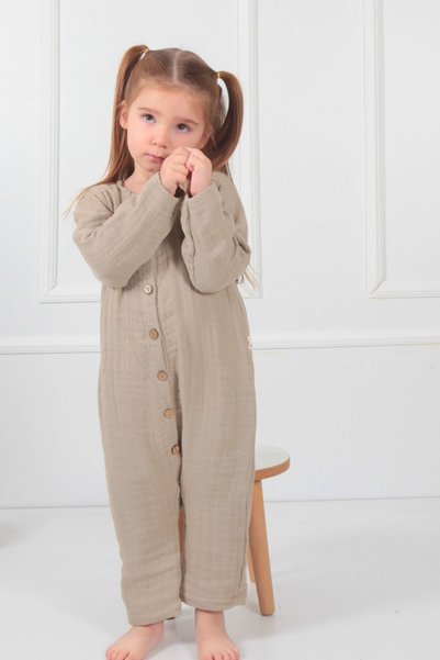 Cuckoo Cotton Baby Muslin Jumpsuit
