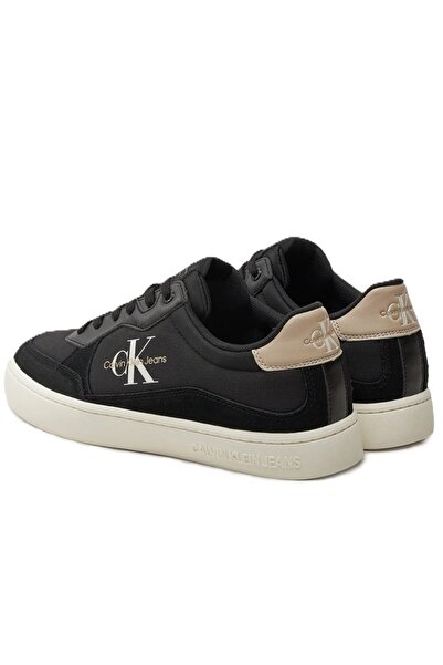 Calvin Klein Leather Mens Sneaker Black Genuine Leather Casual Sports Shoes Black