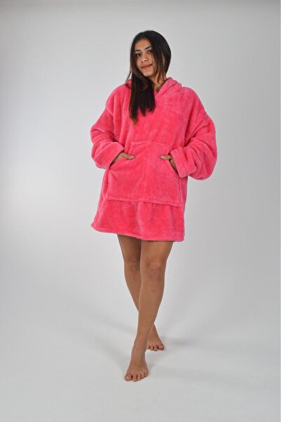 Uçkan home Welsoft Hooded Wearable Tv Blanket Unisex Plush Oversized Poncho Dressing Gown