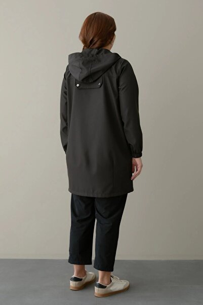 FATMA DANIŞMAN Bondit Fabric Short Trench