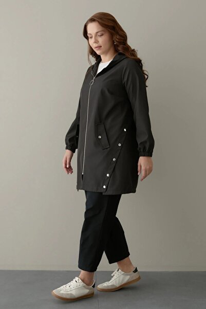 FATMA DANIŞMAN Bondit Fabric Short Trench