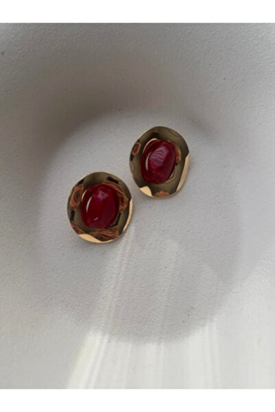 Nole&Co. Plate center colorful stone earrings