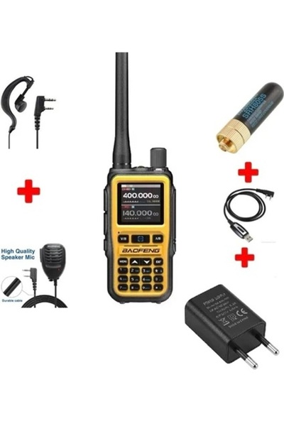 BAOFENG TURUNCU UV5R Mini El Telsizi TURUNCU Full Paket