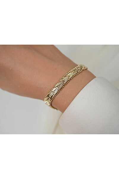 ATELİER TUĞBA BLK055 14 K HASIR ÖRGÜ BİLEKLİK