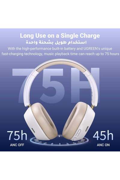 Generic Hitune Max 5C Wireless Over-Ear Headphones, ANC, Hi-Res, 75H Playtime