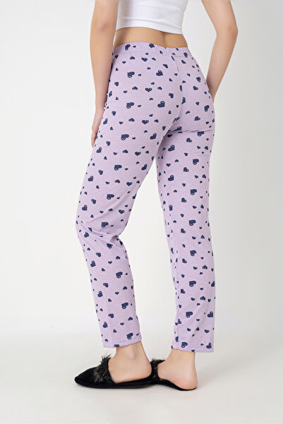 DONEX Βαμβακερή λεπτή αναπνεύσιμη υφασμάτινη κορδέλα μέσης λεπτομέρεια εμπριμέ χωρίς τσέπες Γυναικείες πιτζάμες κάτω