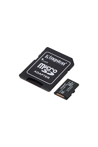 Kingston Βιομηχανική κάρτα MicroSD 32GB, με προσαρμογέα SD, Κλάση 10, UHS-I U3, V30, A1, Ανθεκτική, Μαύρη