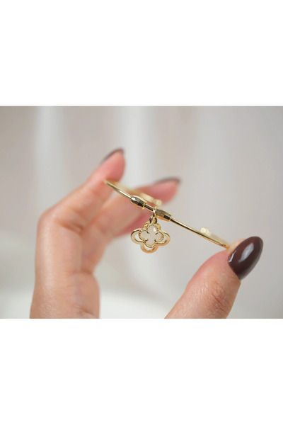 ATELİER TUĞBA Blk102 Clover Detail Fine Bracelet