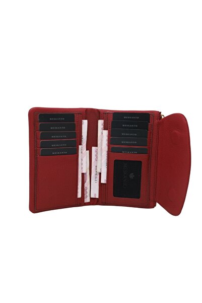 Meskanto Mini Daisy Genuine Leather Women's Wallet with Phone Compartment