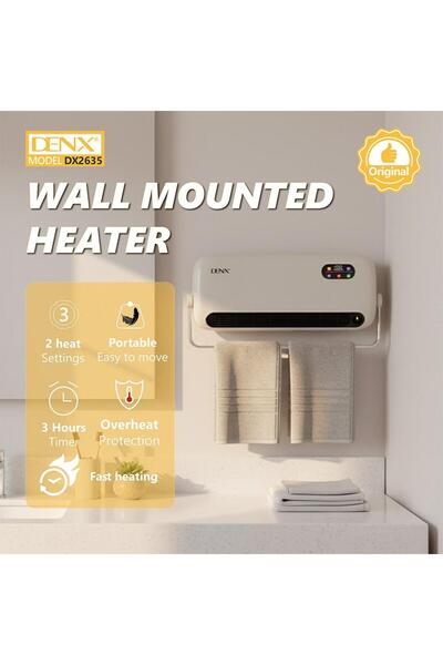 Denx Smart wall heater (model DX2635) - Fast heating and double protection